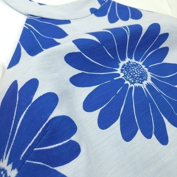 Anthropologie Hutck Blue Floral Halter Top Sleeveless Dress Sz S - Picture 6 of 16